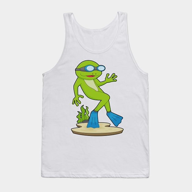 Frog Diver Swimming goggles Tank Top by Markus Schnabel